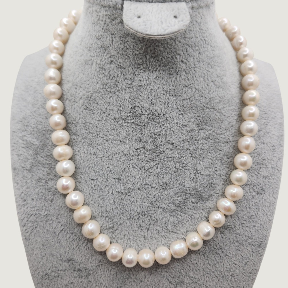 Cultured Freshwater Pearl Necklace 8mm White 16 Inch Coquette‎ Old Money